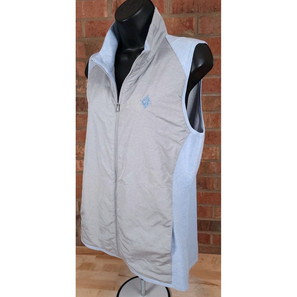Peter Millar Vest Womens XL Gray Blue Quilted Jacket Full Zip Golf - Picture 2 of 11